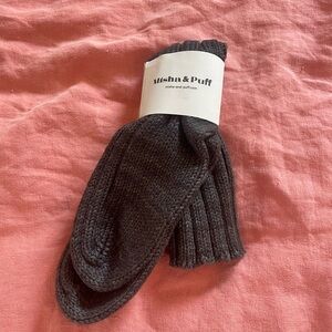 Misha And Puff Charcoal Knit Socks